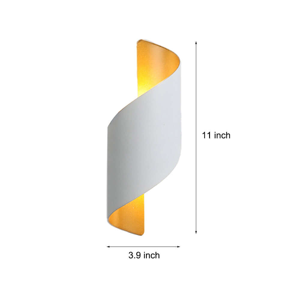 Spiral LED Waterproof Two-Way Wall Light Modern Outdoor Sconce