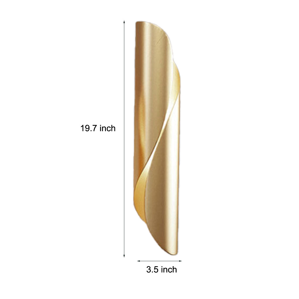 Modern Arc Wall Sconce – Industrial Metal Design with Gold Accent