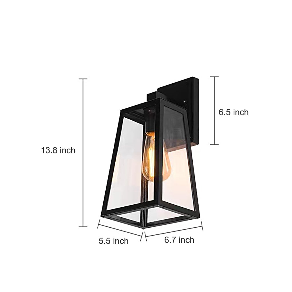 Industrial Glass Outdoor Wall Light Waterproof Sconce