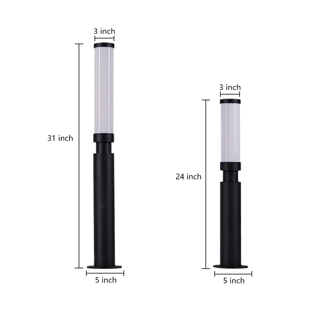 Modern LED Bollard Light Waterproof Aluminum Pathway Garden Light