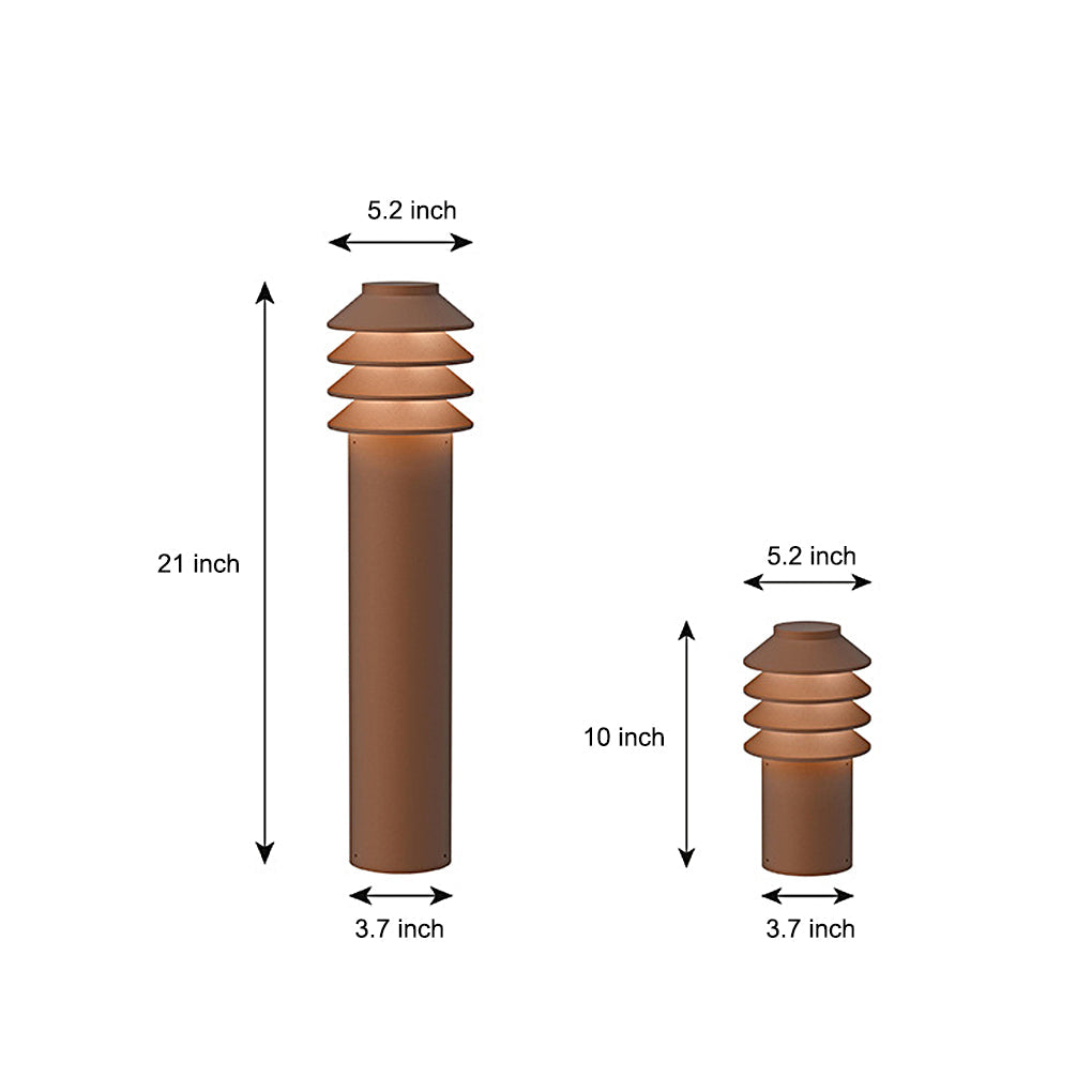 Modern Aluminum LED Outdoor Cylinder Light for Garden & Pathway