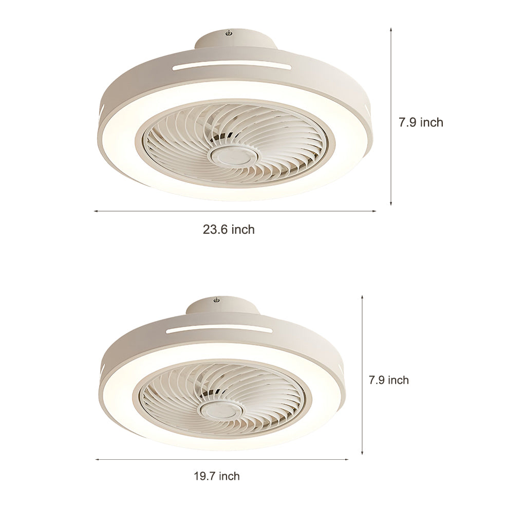 Modern Bladeless Ceiling Fan with Light and Remote Control