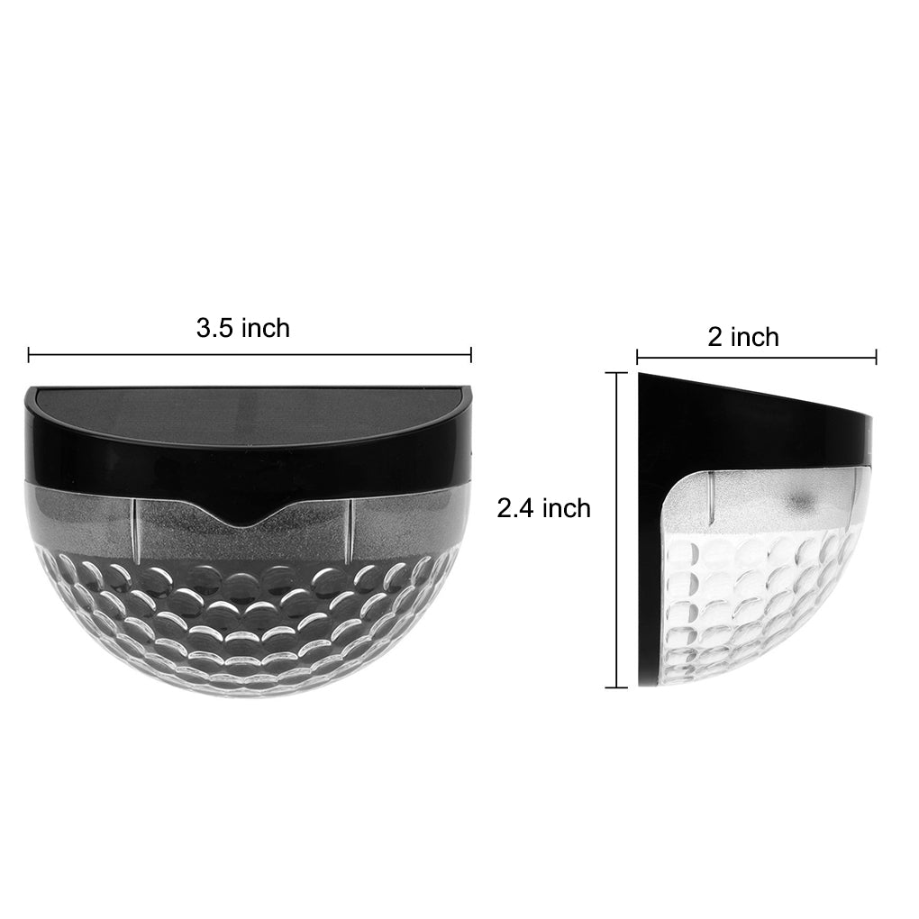 Solar LED Outdoor Step Lights - Warm White Wall Mounted (Set of 4)