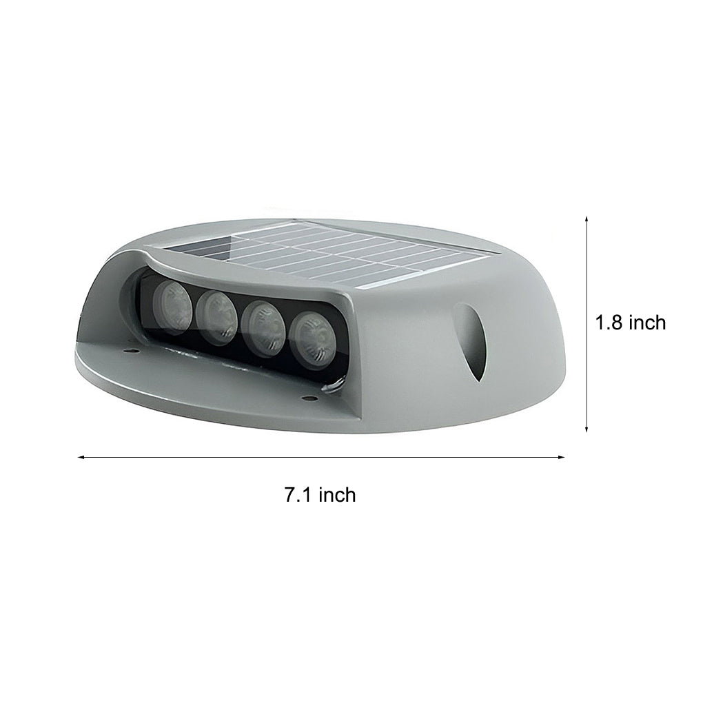 Solar LED Step Lights Outdoor Waterproof Flush Mount Stairway