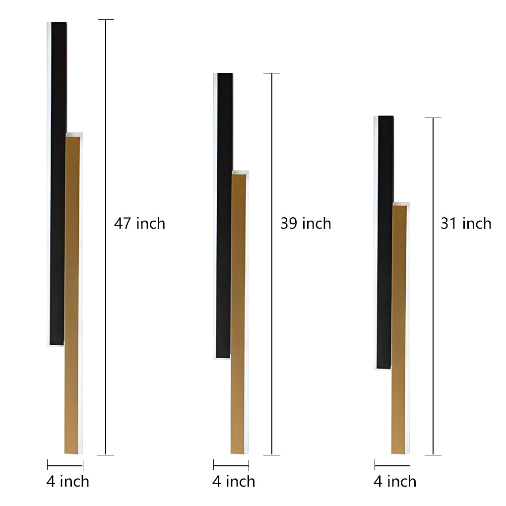 Modern Double Linear LED Wall Light with Acrylic Shade