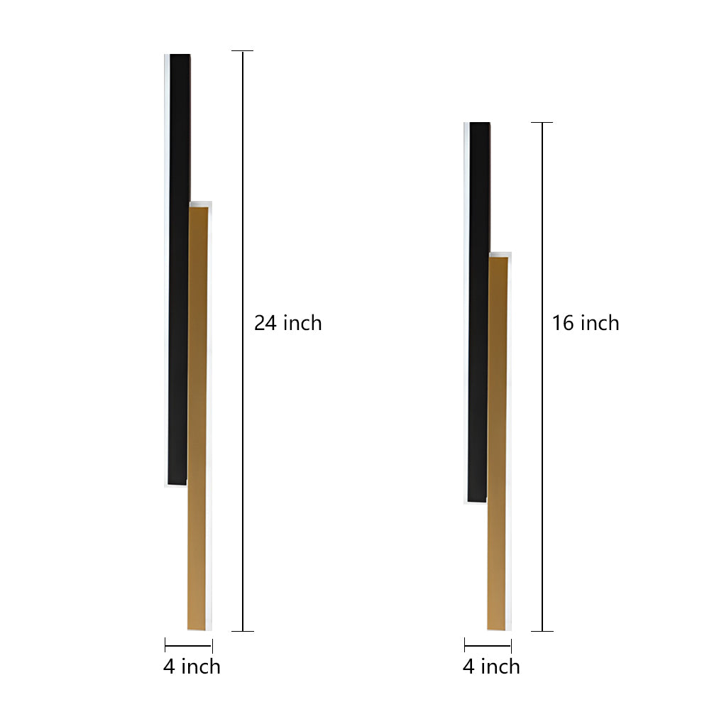 Modern Double Linear LED Wall Light with Acrylic Shade