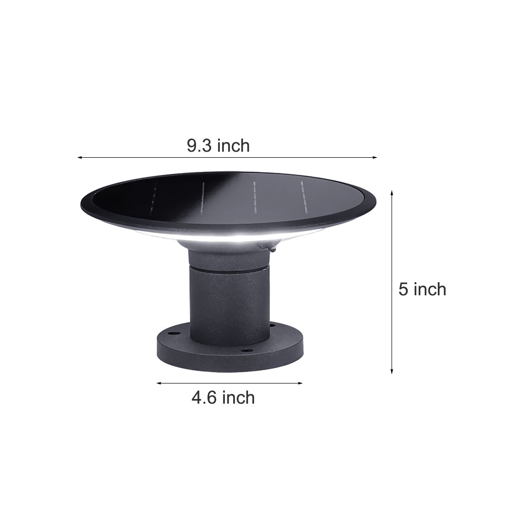 Solar UFO Fence Post Light with Dual Temperature LED – Aluminum