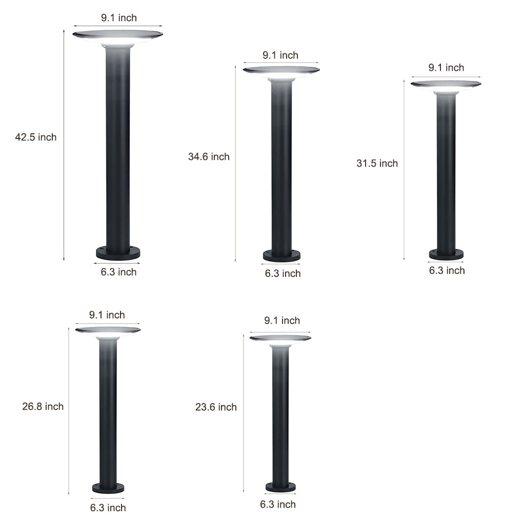 UFO Solar Pathway Light Modern Die-Cast Aluminum Outdoor Garden