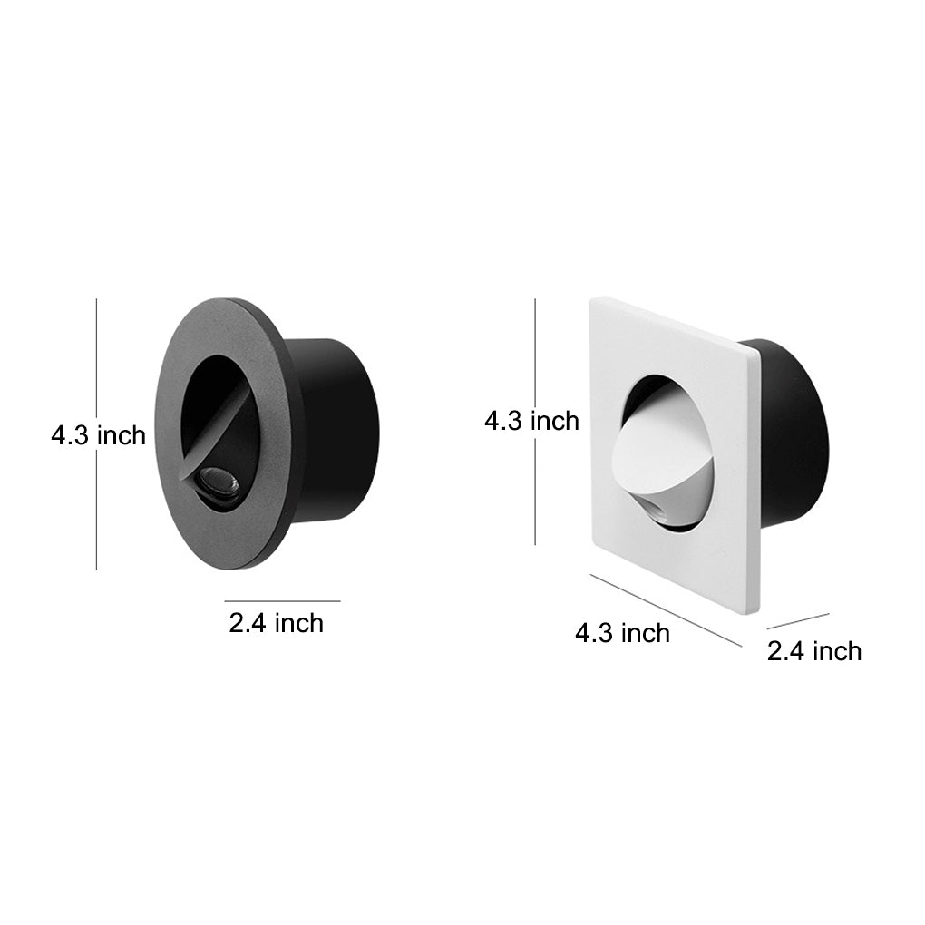 Adjustable Recessed LED Wall Sconce – Modern Flush Mount Lighting