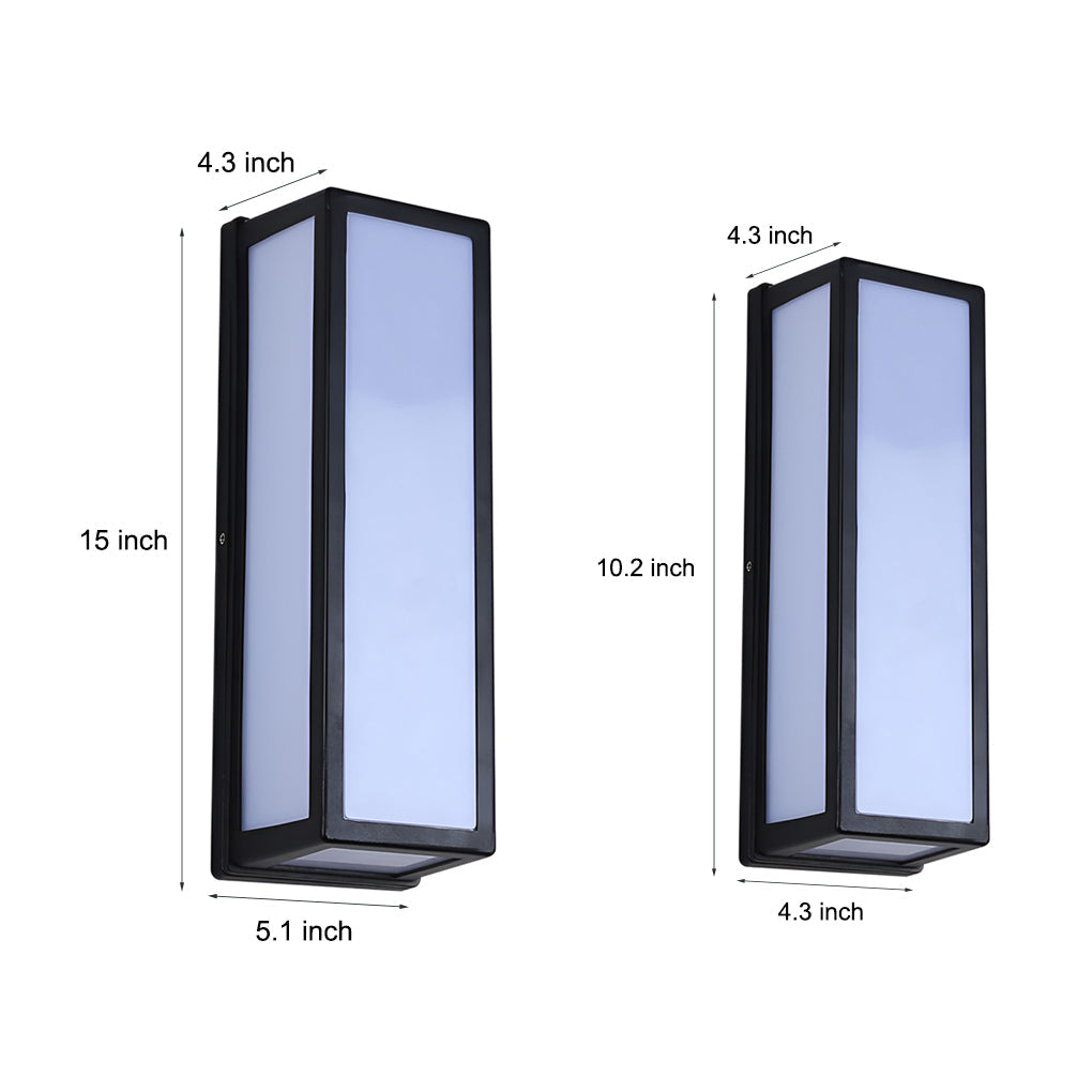 Modern Black Waterproof Motion Sensor LED Outdoor Wall Light