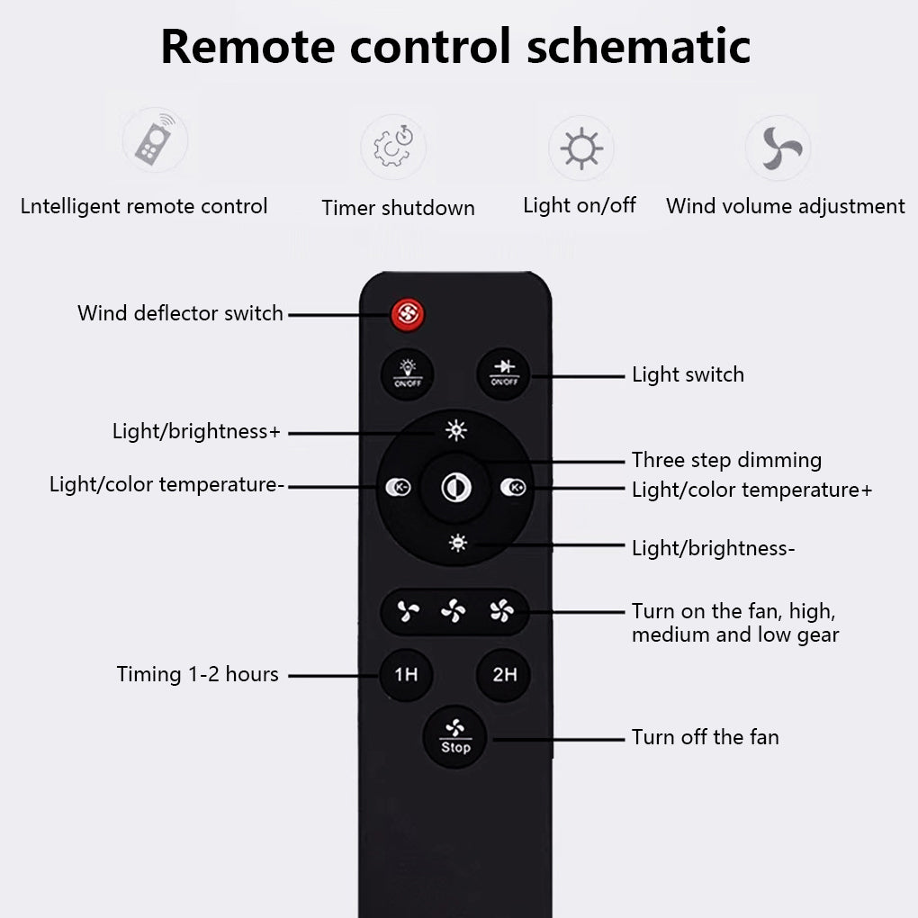 Modern Bladeless Ceiling Fan with LED Light & Remote Control