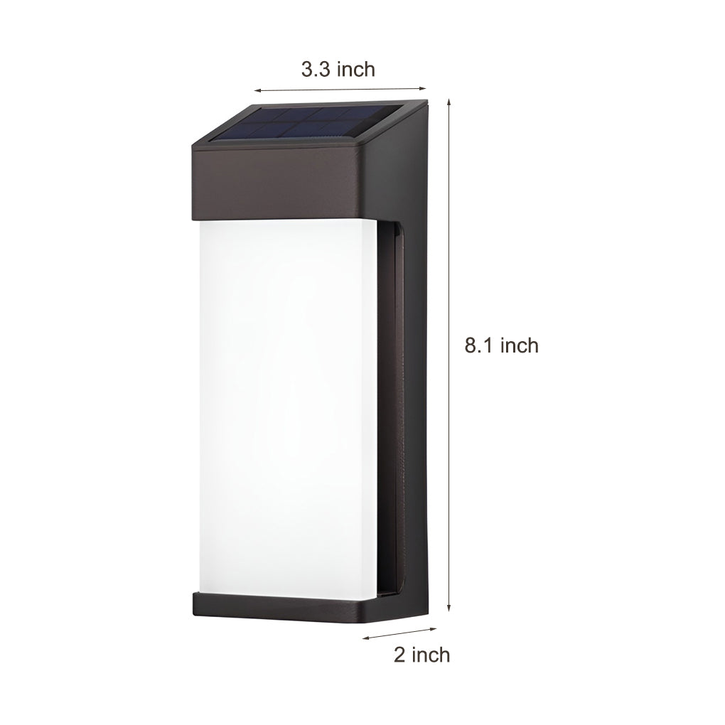 Solar Outdoor Wall Sconce with Light Sensor - Set of 2