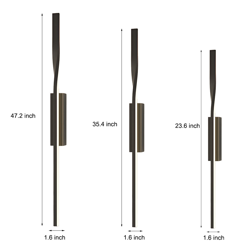 Modern Linear LED Wall Sconce in Black Iron | Minimalist Design