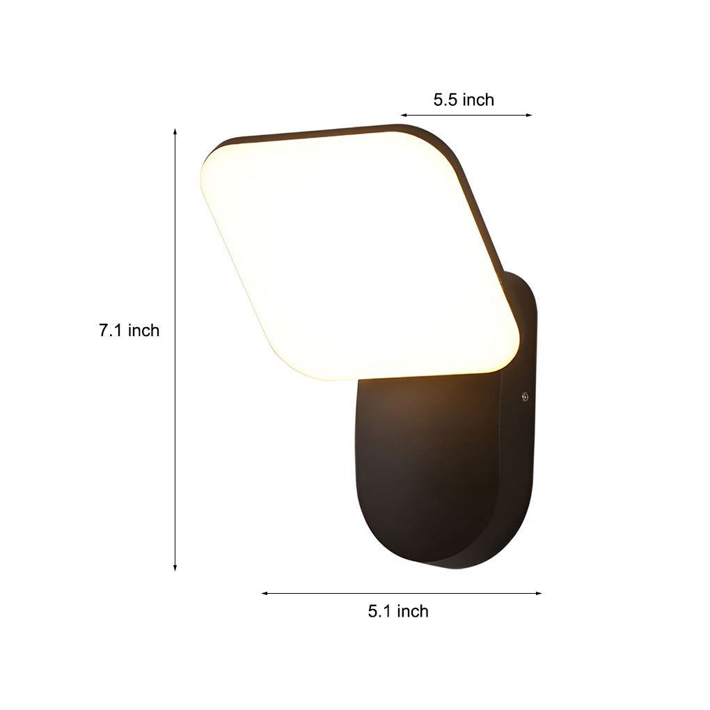 Modern Square LED Outdoor Wall Light 12W Waterproof Sconce