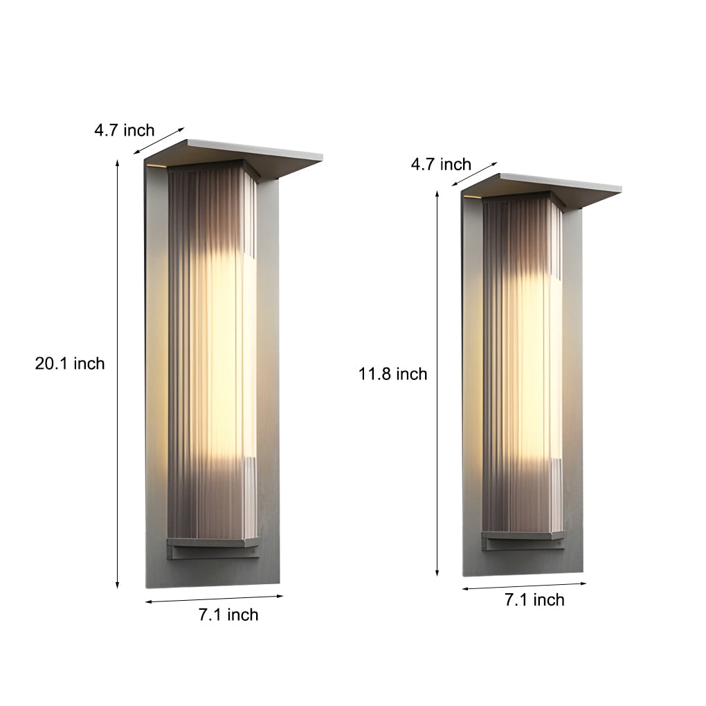 Industrial LED Solar Outdoor Wall Light – Aluminum & Glass