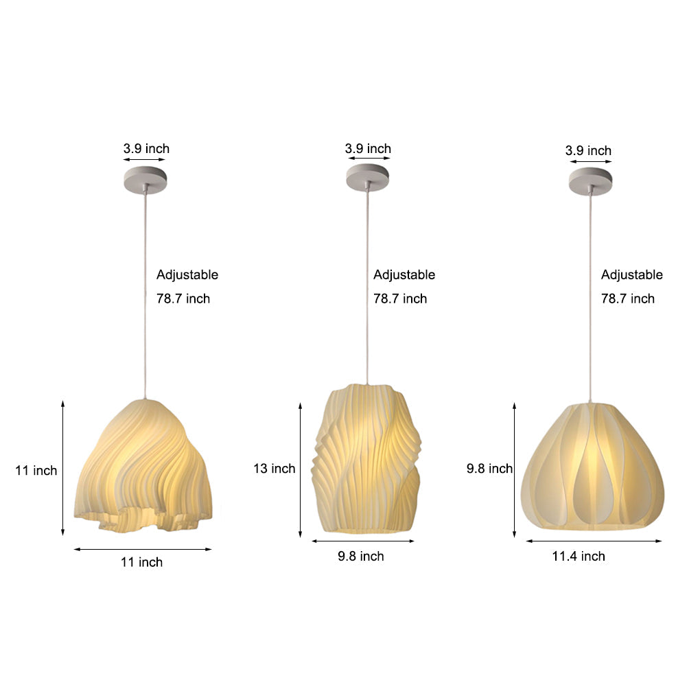 Modern 3D Printed Pendant Light – Nordic Sculptural Design – 16W