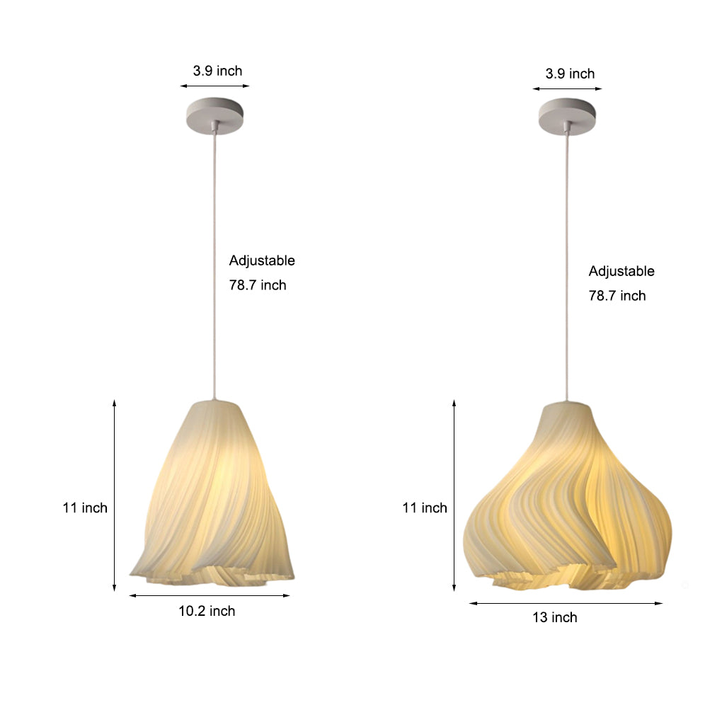 Modern 3D Printed Pendant Light – Nordic Sculptural Design – 16W