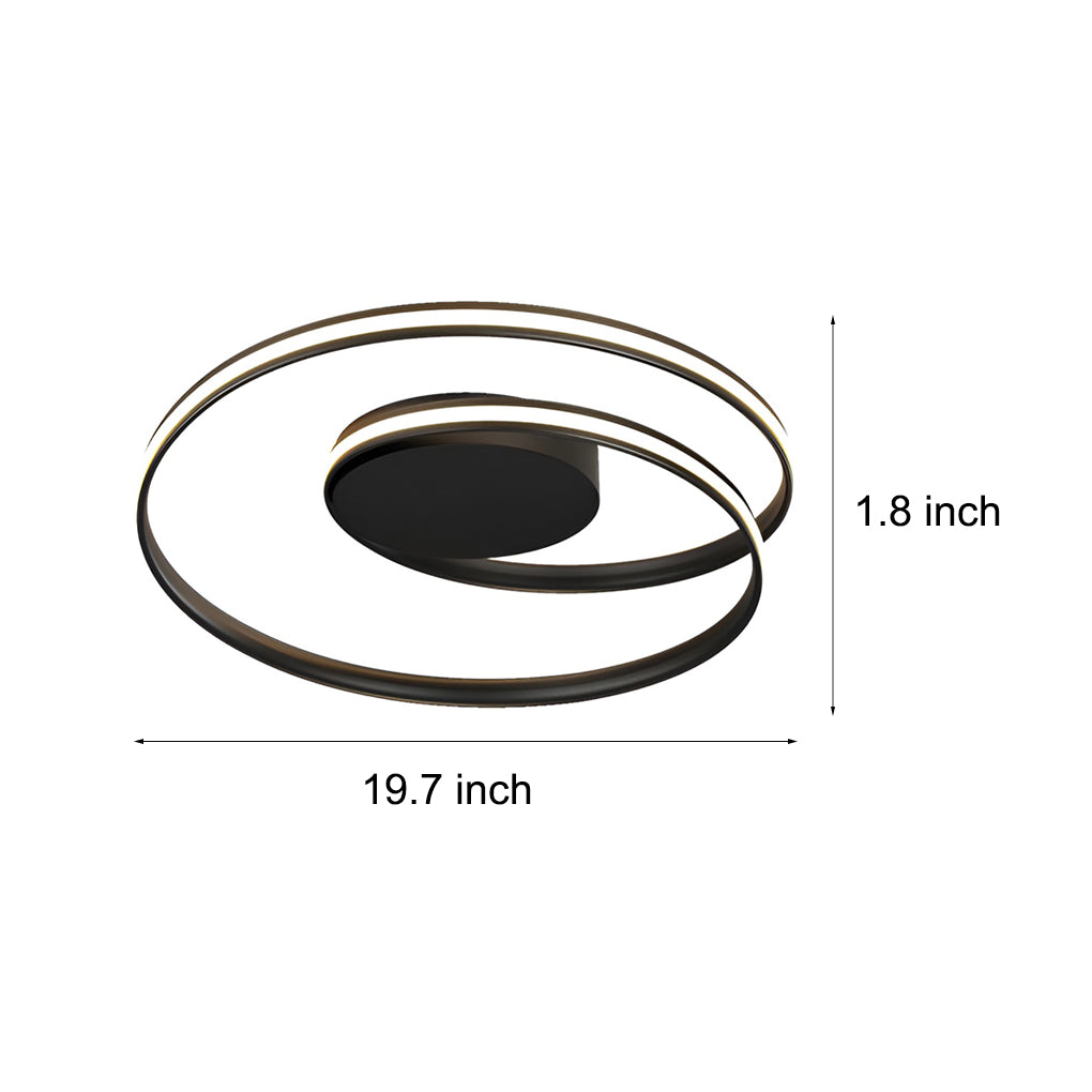 Modern Circular LED Flush Mount Ceiling Light with Dimming