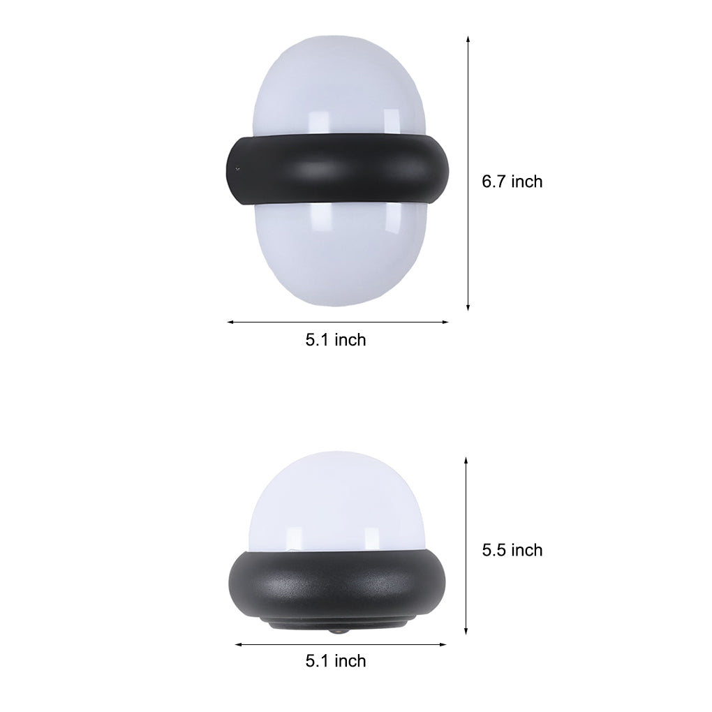 Modern Up Down LED Outdoor Wall Sconce Waterproof Aluminum Black