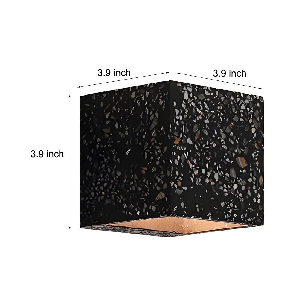 Square Terrazzo Up Down Wall Sconce Modern Minimalist Lighting