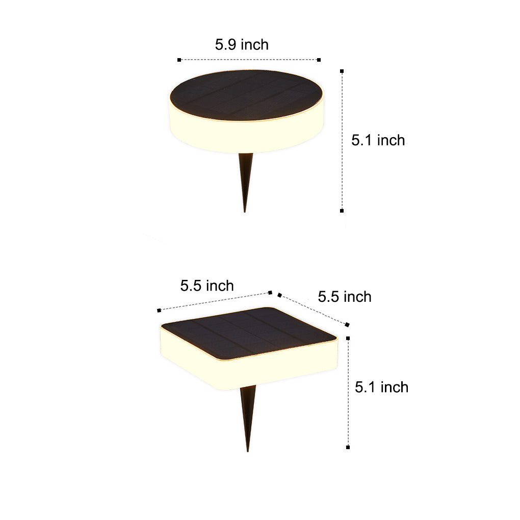 Solar LED Ground Lights Modern Waterproof Disk Landscape Lighting