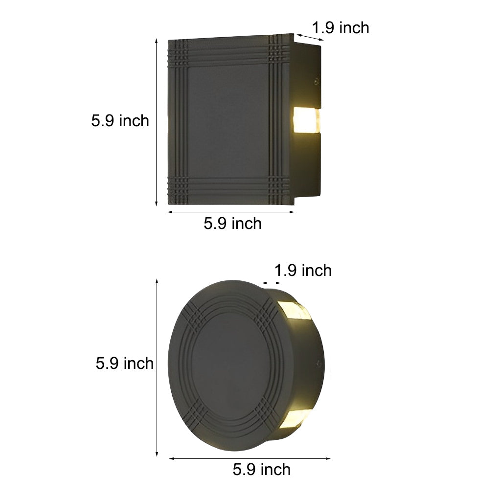 12W Cross Star LED Outdoor Wall Light - Waterproof Modern Design