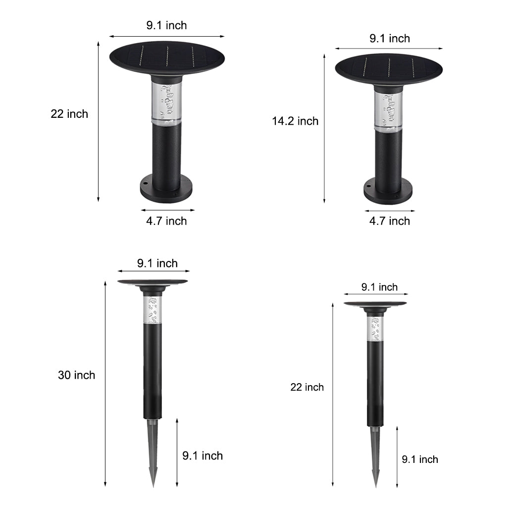 Solar Path Light with Bubble Design and Disk Down Lighting