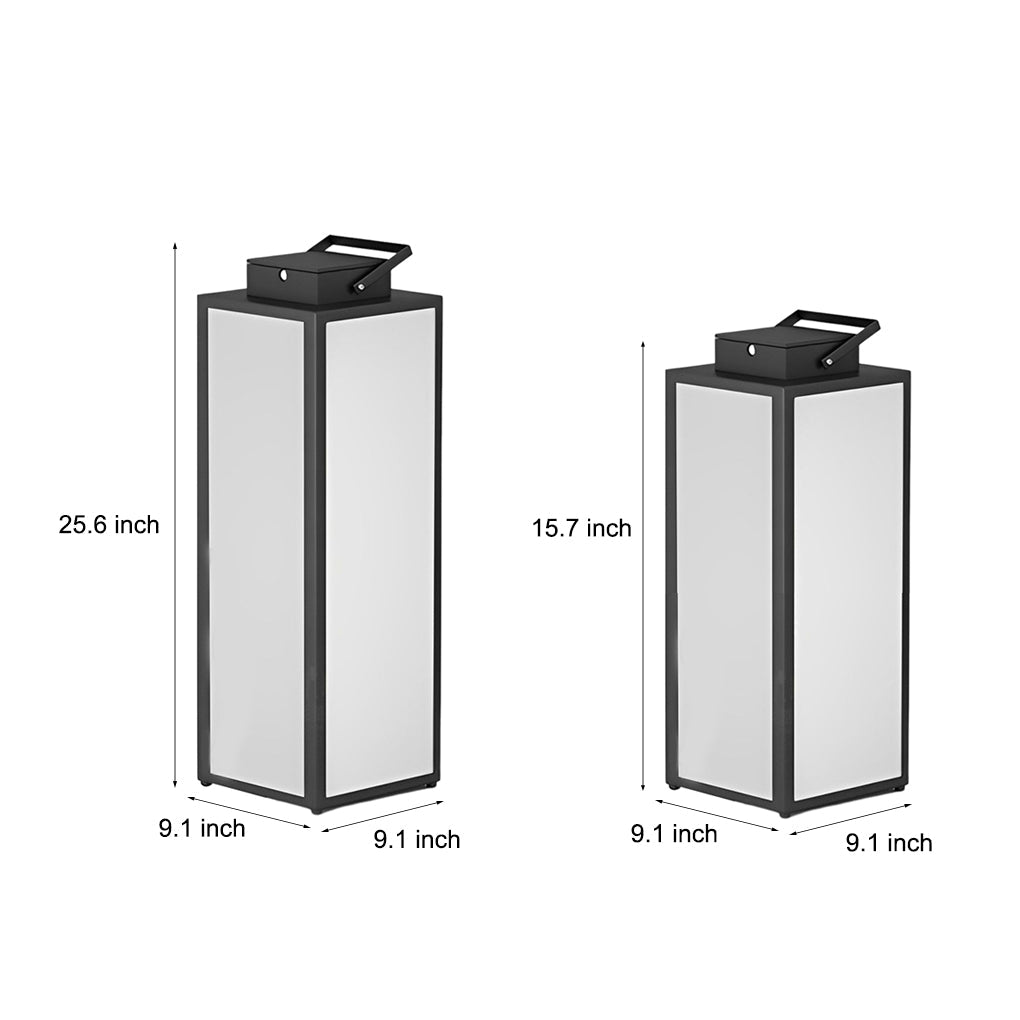 Square Portable Rechargeable LED Solar Outdoor Lantern