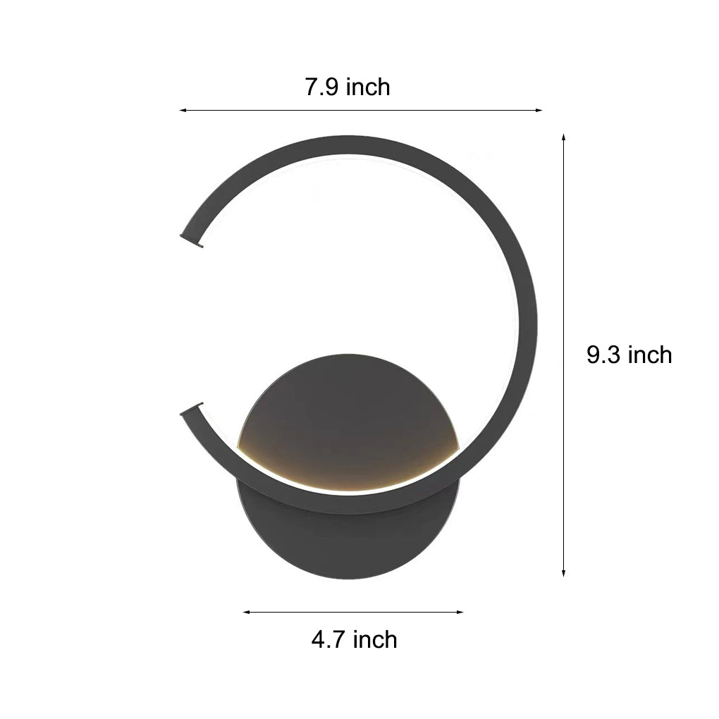 Modern Round LED Wall Sconce with Stepless Dimming