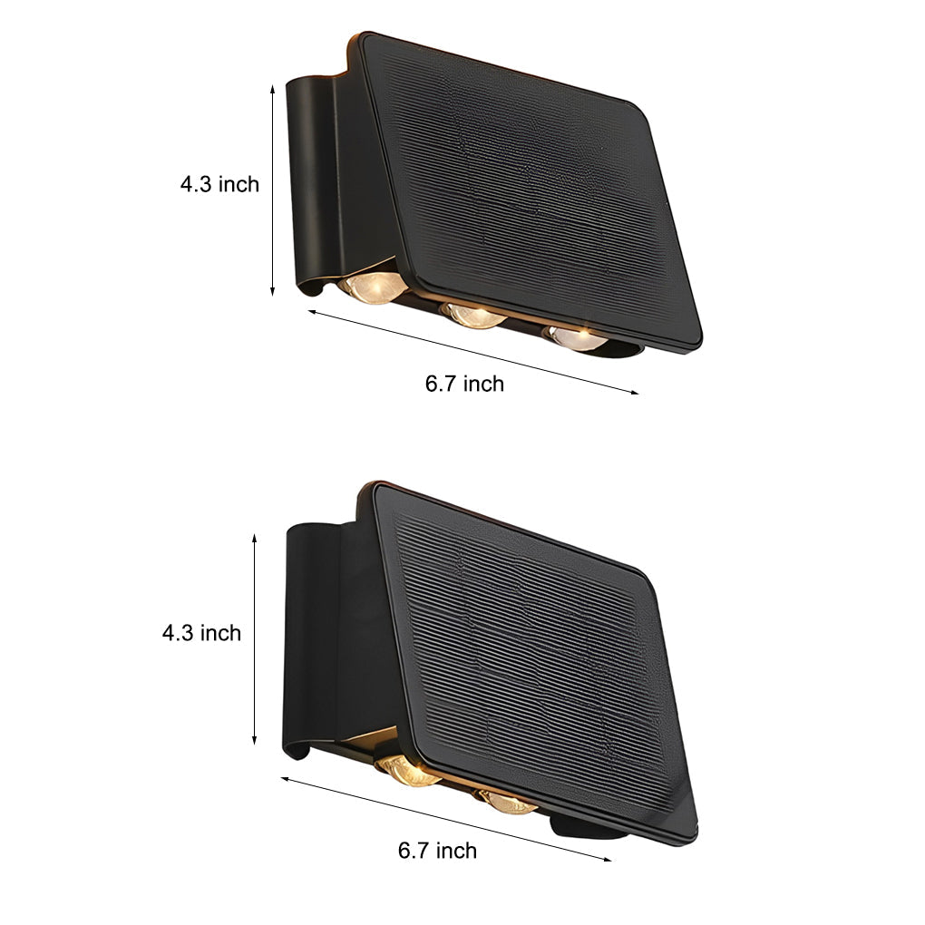 Modern Solar LED Up Down Wall Light Waterproof Outdoor Sconce