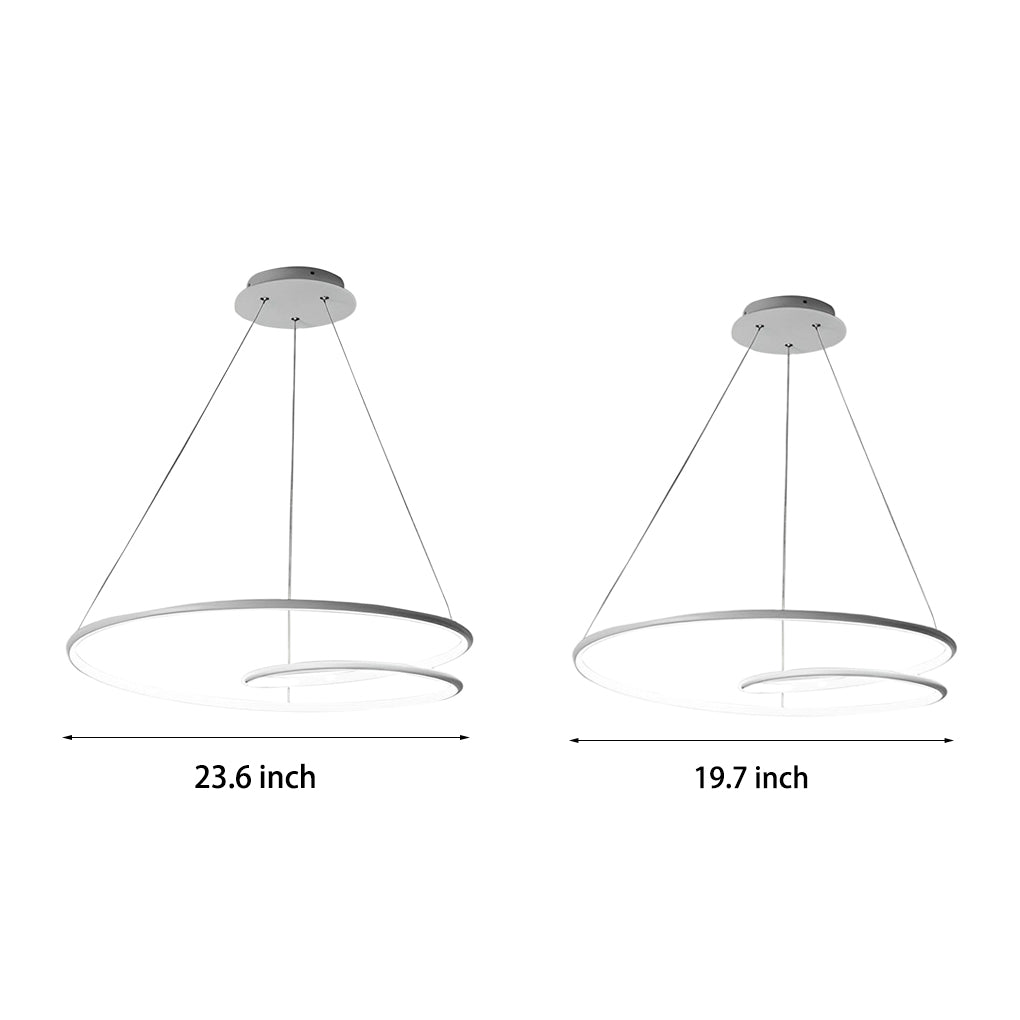 Modern Circular LED Pendant Light with Stepless Dimming