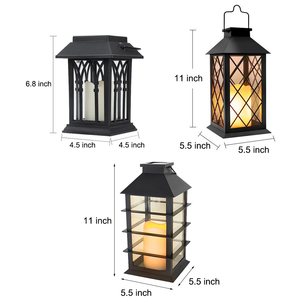 Solar LED Outdoor Lantern with Intelligent Light Sensor
