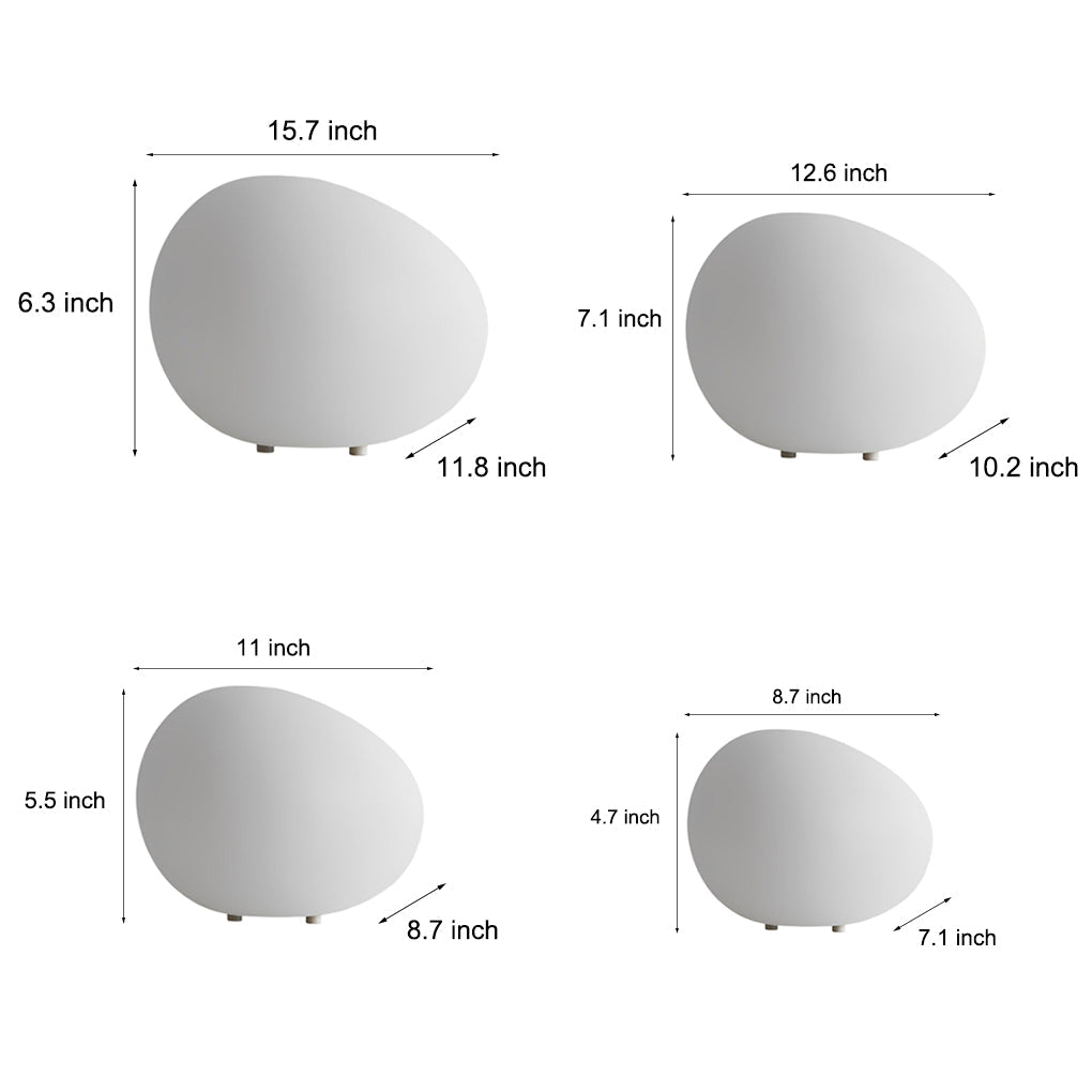 Modern Cobblestone LED Outdoor Lamp with 3-Color Temperature Settings