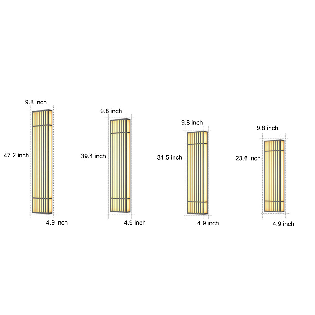 Industrial Vertical Stripe LED Outdoor Wall Lamp – Brown