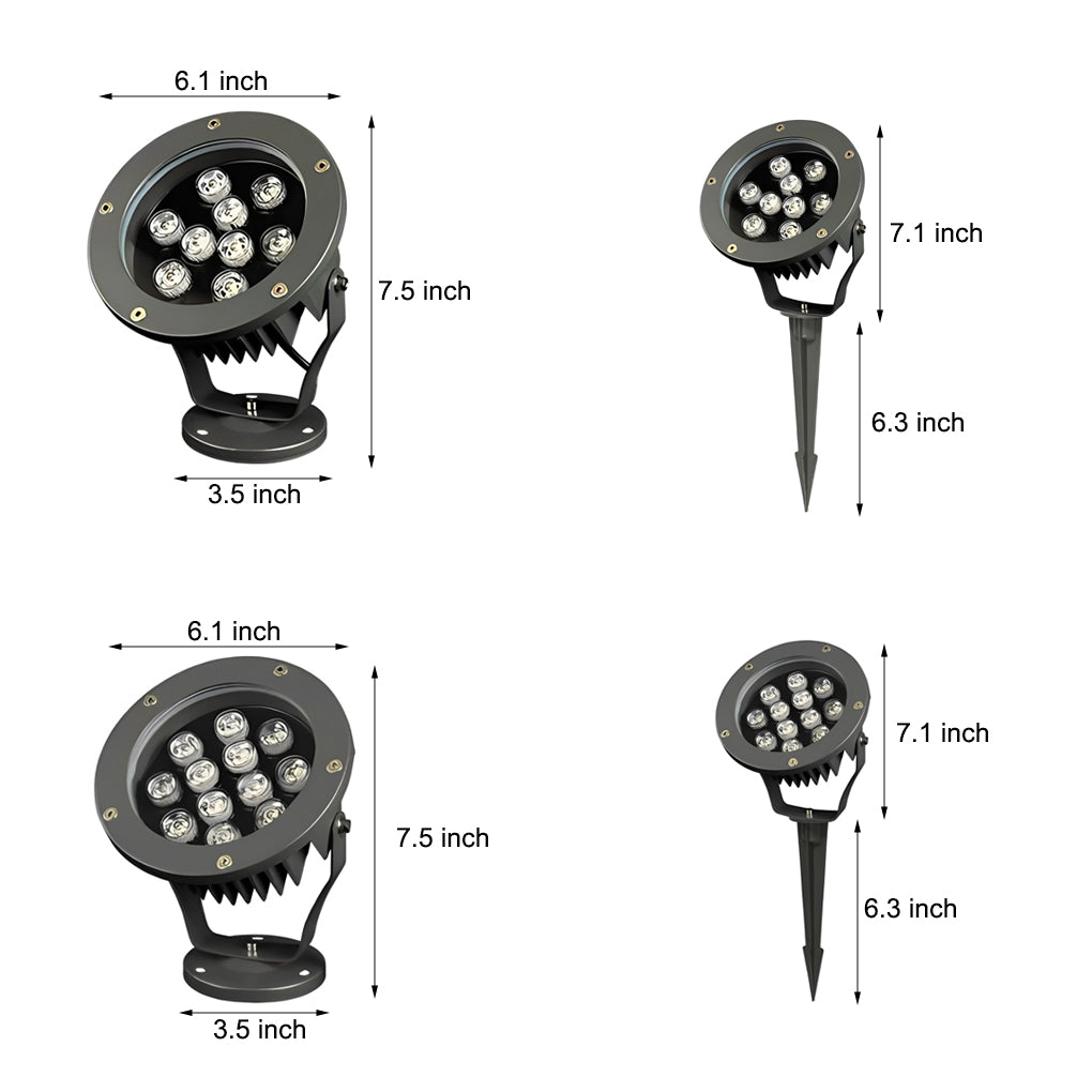 Modern LED Outdoor Spotlight - Waterproof Tree & Landscape Lighting