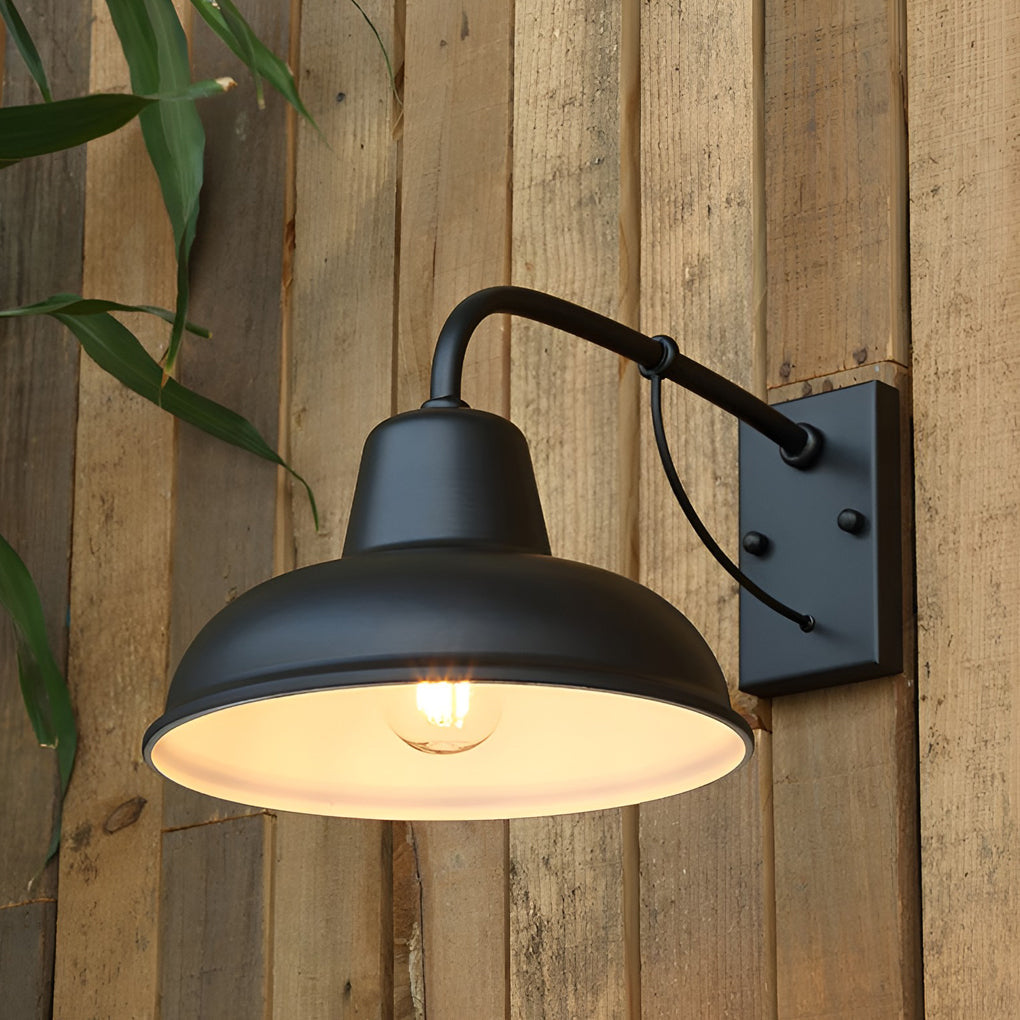 Vintage Trumpet Industrial Outdoor Wall Light - Waterproof Iron Sconce