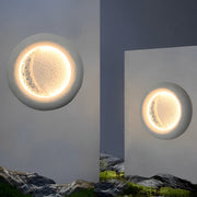 Moon Shaped Waterproof LED Wall Lamp 10W Outdoor Concrete Sconce