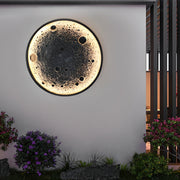 Modern Moon LED Outdoor Wall Light - Waterproof Aluminum Fixture