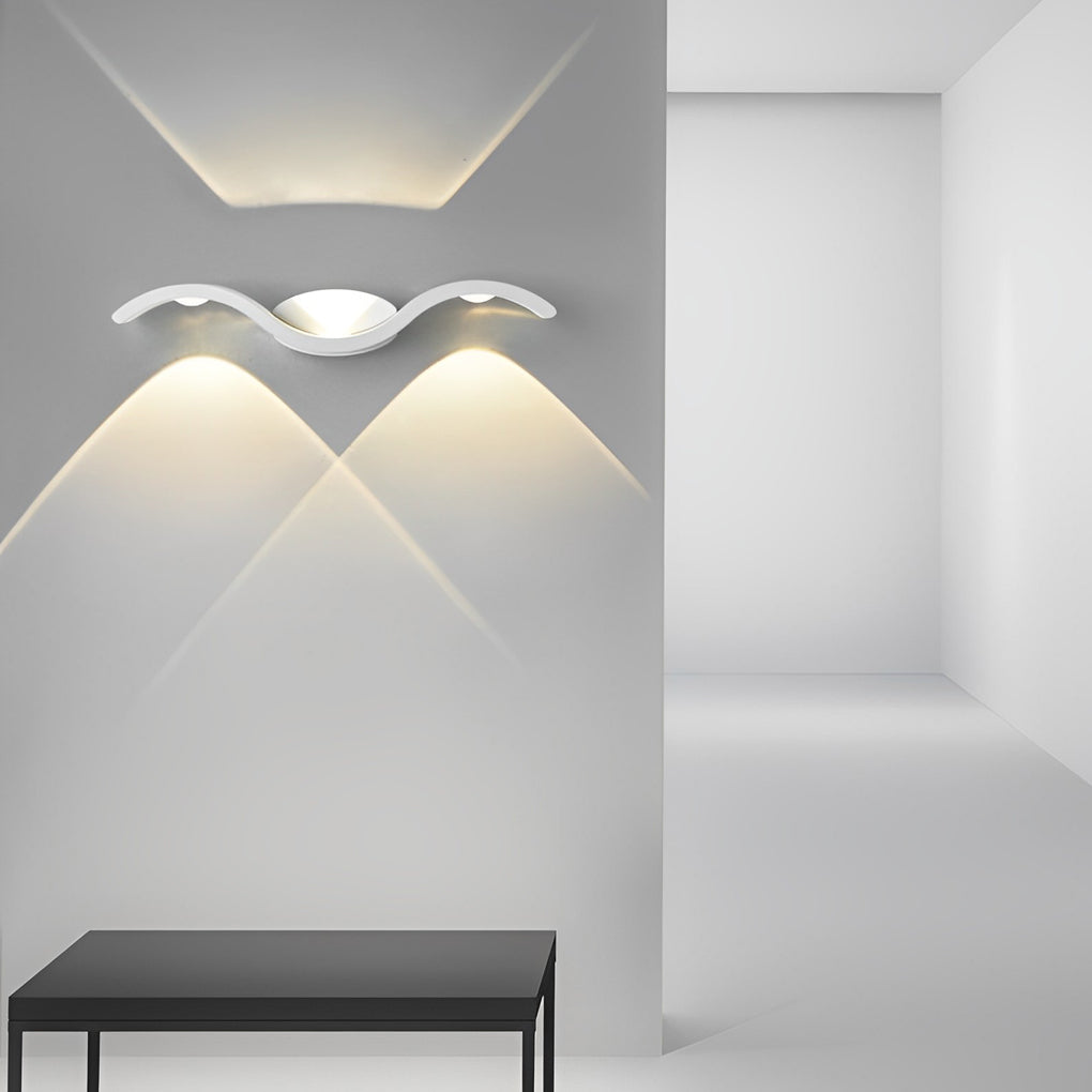 Modern Seagull Wave Up Down LED Outdoor Wall Light