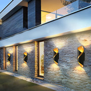 Outdoor LED Up Down Wall Sconce Waterproof Modern Glass Light