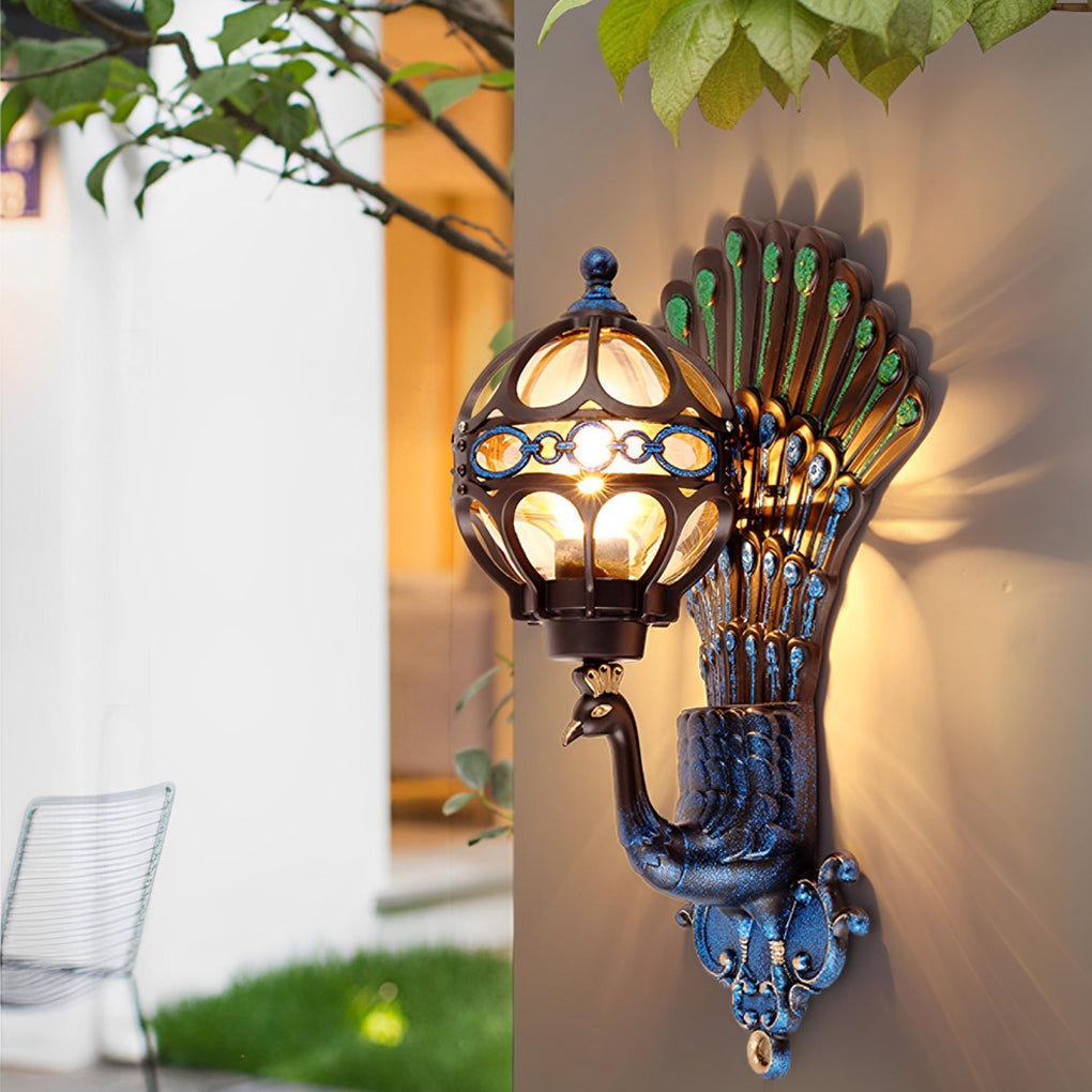 Peacock Aluminum Outdoor Wall Light - Waterproof IP55 Vintage