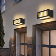 Rectangular Waterproof LED Outdoor Wall Sconce - Black Aluminum