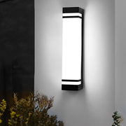 Modern Waterproof LED Outdoor Wall Light - Black Stainless Steel