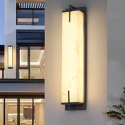 Modern Black Resin Outdoor Wall Sconce with LED - Waterproof IP54