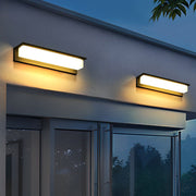Modern Rectangular Solar LED Outdoor Wall Light - Waterproof
