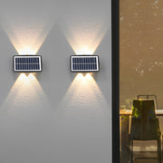 Rectangular Solar LED Outdoor Wall Lamp – Up Down Waterproof Black