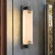 Outdoor Waterproof LED Wall Light with Marble Shade