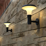 Solar Flower Wall Sconce - Modern Black Aluminum Outdoor Lighting