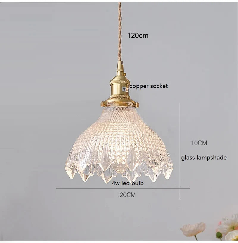 Green Glass Pendant Light – Vintage Iron Hanging Lamp