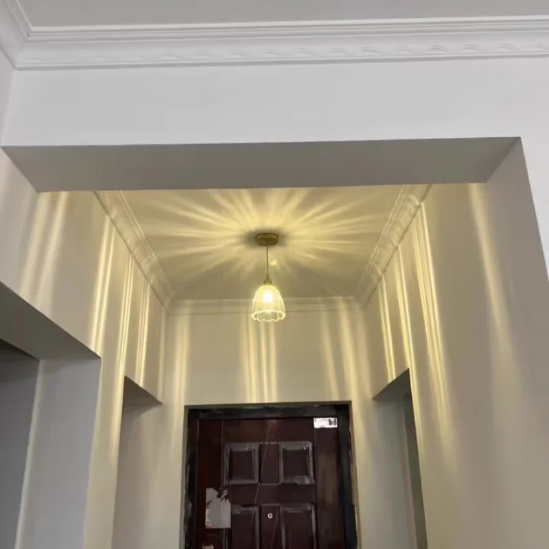 Nordic Clear Glass Pendant Light with Knob Switch